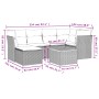 7-teiliges Gartensofa-Set und beigefarbene synthetische Rattankissen von , Gartensets - Ref: Foro24-3223748, Preis: 543,47 €,...