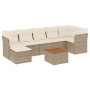 Gartensofa-Set mit beigen Kissen 8 Stück PE-Rattan von , Gartensets - Ref: Foro24-3223755, Preis: 576,99 €, Rabatt: %