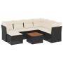 8-teiliges Gartensofa-Set und schwarze synthetische Rattankissen von , Gartensets - Ref: Foro24-3223760, Preis: 498,02 €, Rab...