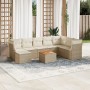 9-teiliges Gartensofa-Set mit beigen synthetischen Rattankissen von , Gartensets - Ref: Foro24-3223783, Preis: 675,79 €, Raba...