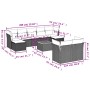 Gartensofa-Set 10-teilig mit schwarzen synthetischen Rattankissen von , Gartensets - Ref: Foro24-3223872, Preis: 620,33 €, Ra...