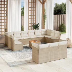 14-piece garden sofa set with beige synthetic rattan cushions by , Garden sets - Ref: Foro24-3223923, Price: 1,00 €, Discount: %