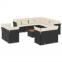 Garden sofa set 12 pieces with black synthetic rattan cushions by , Garden sets - Ref: Foro24-3223942, Price: 857,29 €, Disco...