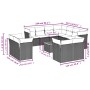 Garden sofa set 12 pieces with black synthetic rattan cushions by , Garden sets - Ref: Foro24-3223942, Price: 857,29 €, Disco...