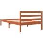 Estructura de cama madera maciza de pino marrón cera 90x190 cm de , Camas y somieres - Ref: Foro24-844138, Precio: 69,54 €, D...