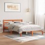 Estructura de cama madera maciza pino marrón cera 120x200 cm de , Camas y somieres - Ref: Foro24-844144, Precio: 70,14 €, Des...