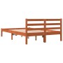 Estructura de cama madera maciza pino marrón cera 120x200 cm de , Camas y somieres - Ref: Foro24-844144, Precio: 70,14 €, Des...