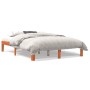 Estructura de cama madera maciza pino marrón cera 140x190 cm de , Camas y somieres - Ref: Foro24-844167, Precio: 118,58 €, De...