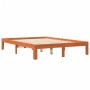 Estructura de cama madera maciza pino marrón cera 140x190 cm de , Camas y somieres - Ref: Foro24-844167, Precio: 118,58 €, De...