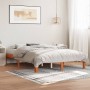 Solid wax brown pine wood bed frame 140x190 cm by , Beds and slatted bases - Ref: Foro24-844167, Price: 118,58 €, Discount: %