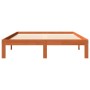 Estructura de cama madera maciza pino marrón cera 140x190 cm de , Camas y somieres - Ref: Foro24-844167, Precio: 118,58 €, De...