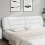 Cabecero de cama acolchado cuero sintético blanco 200 cm de , Cabeceros y pies de cama - Ref: Foro24-374624, Precio: 91,65 €,...