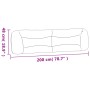 Cabecero de cama acolchado cuero sintético blanco 200 cm de , Cabeceros y pies de cama - Ref: Foro24-374624, Precio: 91,65 €,...