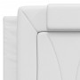 White synthetic leather padded bed headboard 120 cm by , Headboards and footboards - Ref: Foro24-374782, Price: 48,39 €, Disc...