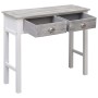 Mesa consola de madera gris 90x30x77 cm de vidaXL, Mesas auxiliares - Ref: Foro24-284143, Precio: 113,99 €, Descuento: %