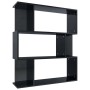 Estantería/divisor espacios negro con brillo 80x24x96 cm de vidaXL, Librerías y estanterías - Ref: Foro24-800088, Precio: 71,...