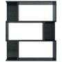 Estantería/divisor espacios negro con brillo 80x24x96 cm de vidaXL, Librerías y estanterías - Ref: Foro24-800088, Precio: 71,...