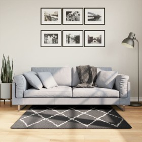 PAMPLONA modern long pile rug black and cream 120x120cm by , Rugs - Ref: Foro24-375409, Price: 37,22 €, Discount: %