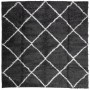 PAMPLONA modern long pile rug black and cream 120x120cm by , Rugs - Ref: Foro24-375409, Price: 35,61 €, Discount: %