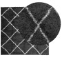 PAMPLONA modern long pile rug black and cream 120x120cm by , Rugs - Ref: Foro24-375409, Price: 35,61 €, Discount: %