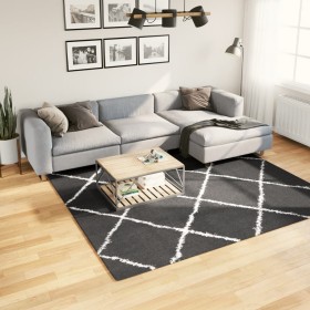 PAMPLONA modern long pile rug black and cream 240x240cm by , Rugs - Ref: Foro24-375416, Price: 117,99 €, Discount: %