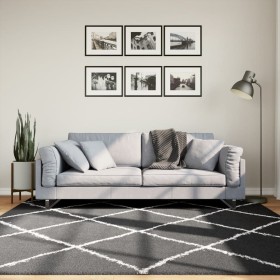 PAMPLONA moderner Langflor-Teppich in Schwarz und Creme, 200 x 200 cm von , Teppiche - Ref: Foro24-375414, Preis: 77,99 €, Ra...