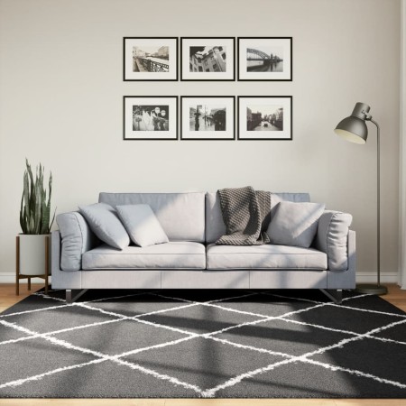 PAMPLONA modern long pile rug black and cream 200x200cm by , Rugs - Ref: Foro24-375414, Price: 77,23 €, Discount: %