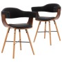 Dining chairs 2 units synthetic leather and curved black wood by vidaXL, dining chairs - Ref: Foro24-283137, Price: 205,10 €,...