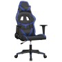 Schwarz-blauer Massage-Gaming-Stuhl aus Kunstleder von , Gaming-Stühle - Ref: Foro24-345423, Preis: 124,12 €, Rabatt: %