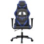 Schwarz-blauer Massage-Gaming-Stuhl aus Kunstleder von , Gaming-Stühle - Ref: Foro24-345423, Preis: 124,12 €, Rabatt: %