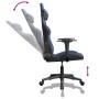 Black and blue synthetic leather massage gaming chair by , Gaming chairs - Ref: Foro24-345423, Price: 124,12 €, Discount: %