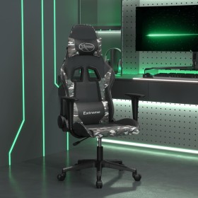 Black and camouflage synthetic leather massage gaming chair by , Gaming chairs - Ref: Foro24-345456, Price: 127,99 €, Discoun...