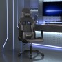 Silla gaming de masaje cuero sintético negro y gris de , Sillones para videojuegos - Ref: Foro24-345449, Precio: 126,36 €, De...