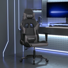 Silla gaming de masaje cuero sintético negro y gris de , Sillones para videojuegos - Ref: Foro24-345449, Precio: 125,99 €, De...