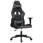 Black and gray synthetic leather massage gaming chair by , Gaming chairs - Ref: Foro24-345449, Price: 126,36 €, Discount: %