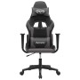 Black and gray synthetic leather massage gaming chair by , Gaming chairs - Ref: Foro24-345449, Price: 126,36 €, Discount: %