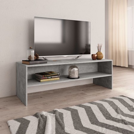 Concrete gray plywood TV cabinet 120x40x40 cm by vidaXL, TV Furniture - Ref: Foro24-800040, Price: 58,47 €, Discount: %