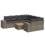 9-piece garden furniture set and gray synthetic rattan cushions by , Garden sets - Ref: Foro24-3225374, Price: 614,35 €, Disc...