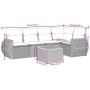 Gartensofa-Set mit Kissen, 6-teilig, beiges synthetisches Rattan von , Gartensets - Ref: Foro24-3257325, Preis: 537,75 €, Rab...