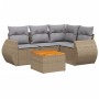 Gartensofa-Set mit Kissen, 5-teilig, beiges synthetisches Rattan von , Gartensets - Ref: Foro24-3257319, Preis: 384,51 €, Rab...