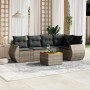 6-teiliges Gartenmöbel-Set und graue synthetische Rattankissen von , Gartensets - Ref: Foro24-3257327, Preis: 428,50 €, Rabat...