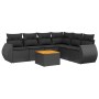 7-piece garden dining set and black synthetic rattan cushions by , Garden sets - Ref: Foro24-3257350, Price: 451,46 €, Discou...