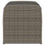 Storage bench with gray synthetic rattan cushion 80x51x52 cm by , garden benches - Ref: Foro24-365731, Price: 127,61 €, Disco...