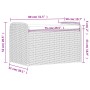 Storage bench with gray synthetic rattan cushion 80x51x52 cm by , garden benches - Ref: Foro24-365731, Price: 127,61 €, Disco...