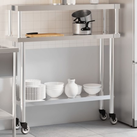 Küchenarbeitstisch mit Edelstahlablage 110x30x120cm von , Wiederherstellung - Ref: Foro24-3208897, Preis: 199,76 €, Rabatt: %