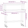 Küchenarbeitstisch mit Edelstahlablage 110x30x120cm von , Wiederherstellung - Ref: Foro24-3208897, Preis: 199,76 €, Rabatt: %