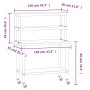 Kitchen work table with stainless steel shelf 110x55x150cm by , Restoration - Ref: Foro24-3208906, Price: 264,41 €, Discount: %