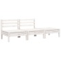 3-seater garden sofa in solid white pine wood by , Modular outdoor sofas - Ref: Foro24-838034, Price: 104,36 €, Discount: %