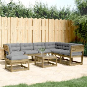 7-teiliges Gartenmöbel-Set mit Kissen aus imprägniertem Kiefernholz von , Gartensets - Ref: Foro24-3216934, Preis: 746,99 €, ...