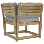 7-piece garden furniture set with impregnated pine wood cushions by , Garden sets - Ref: Foro24-3216934, Price: 751,47 €, Dis...